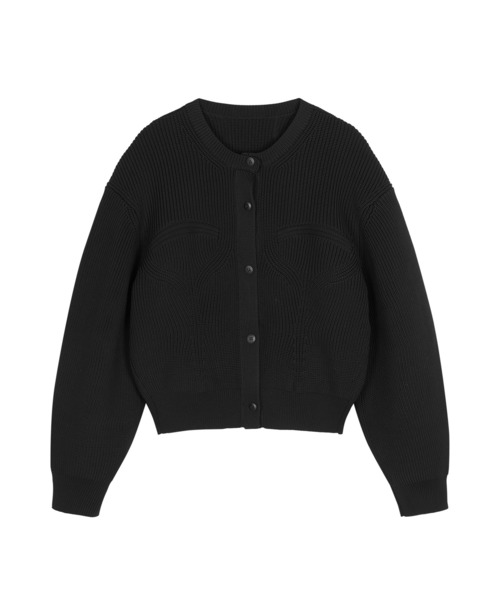 JNBY(ジェーエヌビーワイ)の「Corset Silhouette Design Cardigan / ニットカーディガン(ニット/セーター・レディース・グレー/ブラック/ピンク・38/36)」の11枚目の写真