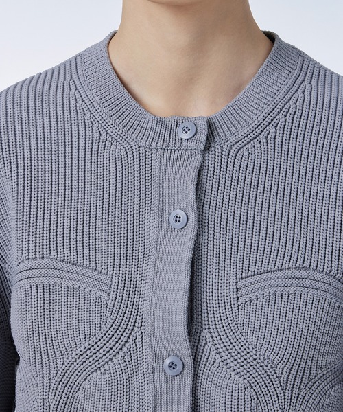 JNBY(ジェーエヌビーワイ)の「Corset Silhouette Design Cardigan / ニットカーディガン(ニット/セーター・レディース・グレー/ブラック/ピンク・38/36)」の17枚目の写真