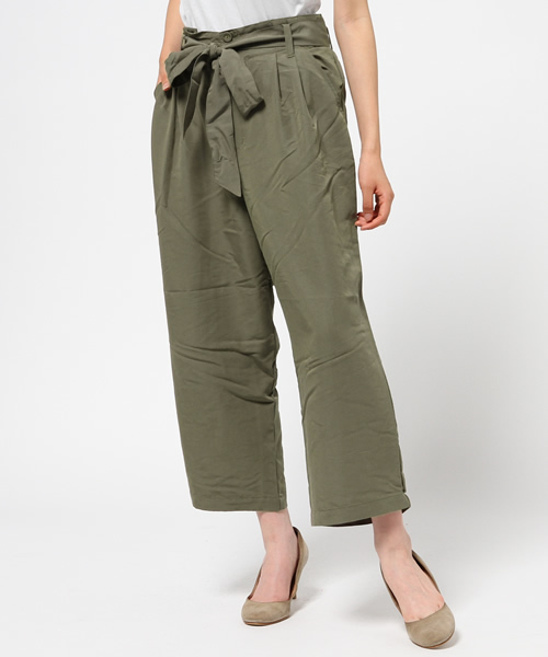 DISCOAT（ディスコート）の「【Discoat】ツイルワイドパンツ（その他パンツ・レディース・カーキ/ライトグレー/ブラック・LARGE/MEDIUM/SMALL）」の3枚目の写真