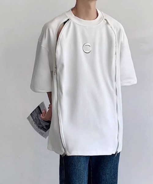 Theater code(シアターコード)の「▲zip design circle logo short sleeve tee / ジップデザイン サークルロゴ 半袖Tシャツ Y2K(Tシャツ/カットソー・メンズ・ブラック/ホワイト・2/3)」の10枚目の写真
