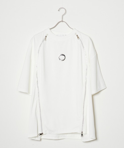 Theater code(シアターコード)の「▲zip design circle logo short sleeve tee / ジップデザイン サークルロゴ 半袖Tシャツ Y2K(Tシャツ/カットソー・メンズ・ブラック/ホワイト・2/3)」の17枚目の写真