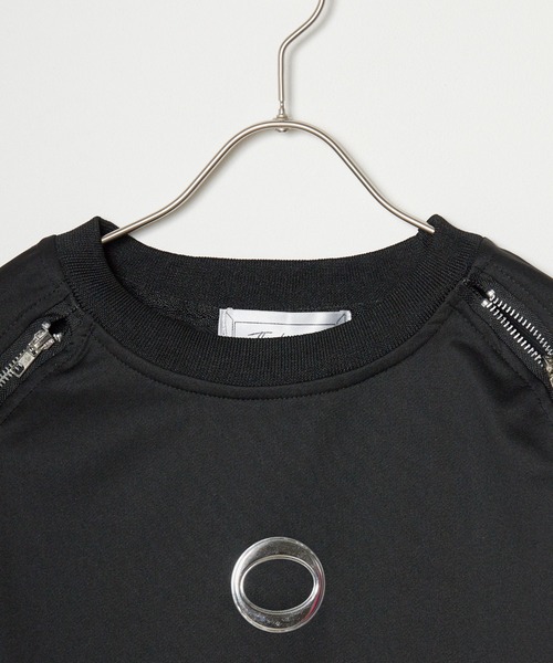 Theater code(シアターコード)の「▲zip design circle logo short sleeve tee / ジップデザイン サークルロゴ 半袖Tシャツ Y2K(Tシャツ/カットソー・メンズ・ブラック/ホワイト・2/3)」の12枚目の写真