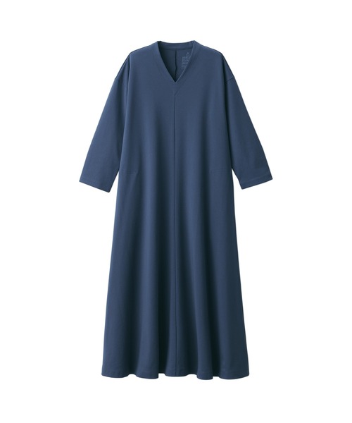 無印良品(ムジルシリョウヒン)の「婦人 二重編みVネックワンピース(ワンピース・レディース・ブラック/ネイビー・XL/M/S/L)」の15枚目の写真