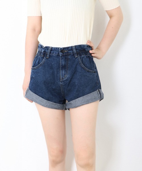 Miniministore(ミニミニストア)の「デニム ショートパンツ レディース(デニムパンツ・レディース・ベージュ/ライトブルー/ブラック/ホワイト/ダークブルー・M/S/L)」の17枚目の写真