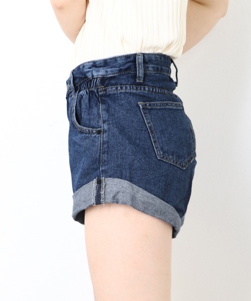 Miniministore(ミニミニストア)の「デニム ショートパンツ レディース(デニムパンツ・レディース・ベージュ/ライトブルー/ブラック/ホワイト/ダークブルー・M/S/L)」の18枚目の写真