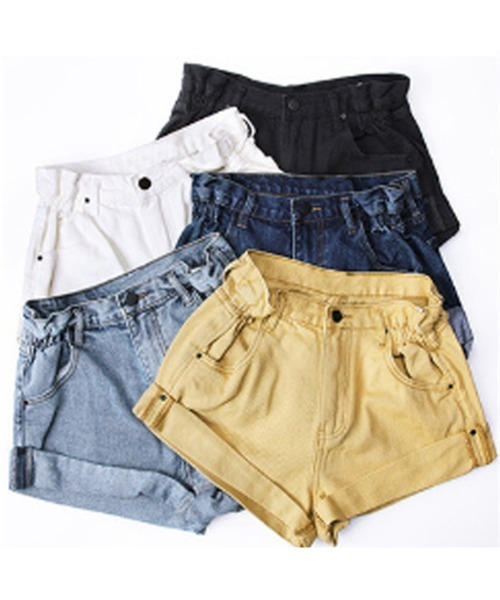 Miniministore(ミニミニストア)の「デニム ショートパンツ レディース(デニムパンツ・レディース・ベージュ/ライトブルー/ブラック/ホワイト/ダークブルー・M/S/L)」の20枚目の写真