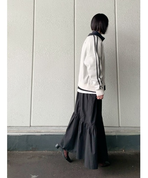 BACK NUMBER(バックナンバー)の「BACK NUMBER(バックナンバー)ラインニットジップジャケット(カーディガン/ボレロ・レディース・ネイビー/オフホワイト・L/M)」の20枚目の写真