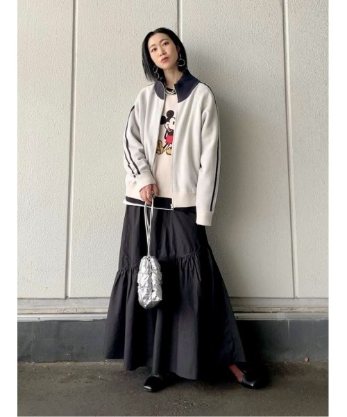 BACK NUMBER(バックナンバー)の「BACK NUMBER(バックナンバー)ラインニットジップジャケット(カーディガン/ボレロ・レディース・ネイビー/オフホワイト・L/M)」の19枚目の写真