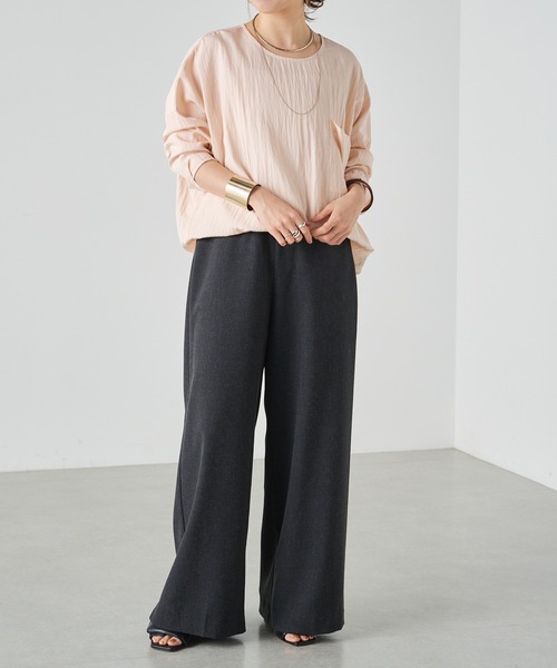 Omekashi（オメカシ）の「ビッグTブラウス（シャツ/ブラウス・レディース・ブラック/オフホワイト/ピンク・FREE）」の10枚目の写真