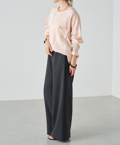 Omekashi（オメカシ）の「ビッグTブラウス（シャツ/ブラウス・レディース・ブラック/オフホワイト/ピンク・FREE）」の12枚目の写真