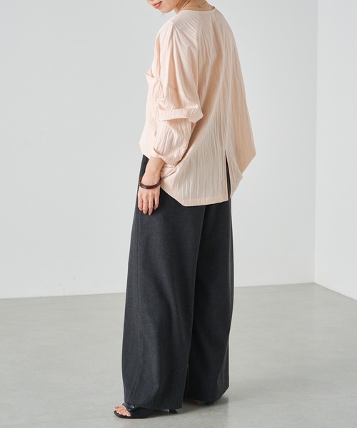 Omekashi（オメカシ）の「ビッグTブラウス（シャツ/ブラウス・レディース・ブラック/オフホワイト/ピンク・FREE）」の13枚目の写真