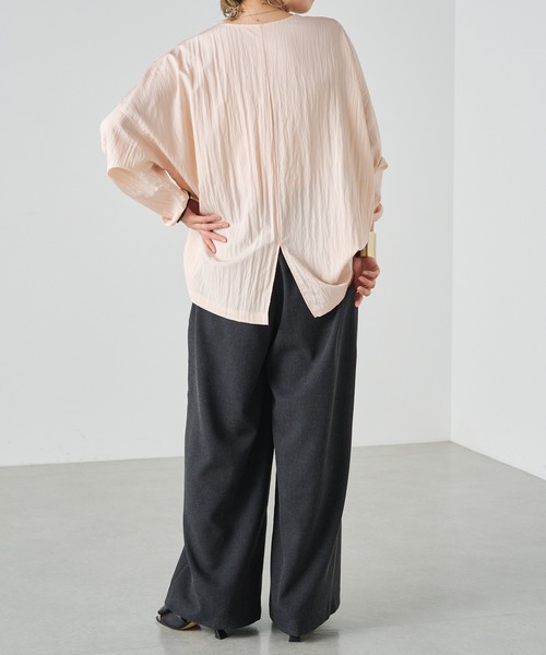 Omekashi（オメカシ）の「ビッグTブラウス（シャツ/ブラウス・レディース・ブラック/オフホワイト/ピンク・FREE）」の14枚目の写真