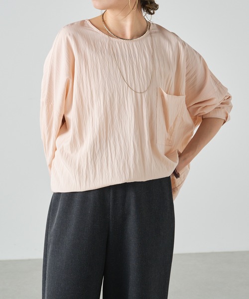 Omekashi（オメカシ）の「ビッグTブラウス（シャツ/ブラウス・レディース・ブラック/オフホワイト/ピンク・FREE）」の9枚目の写真