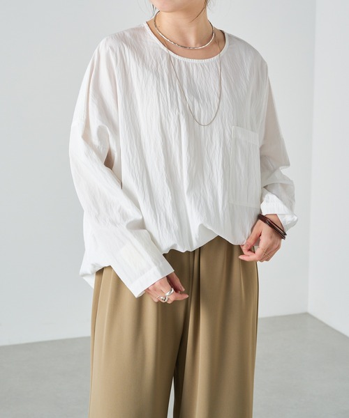 Omekashi（オメカシ）の「ビッグTブラウス（シャツ/ブラウス・レディース・ブラック/オフホワイト/ピンク・FREE）」の15枚目の写真