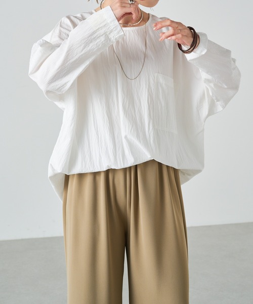 Omekashi（オメカシ）の「ビッグTブラウス（シャツ/ブラウス・レディース・ブラック/オフホワイト/ピンク・FREE）」の16枚目の写真