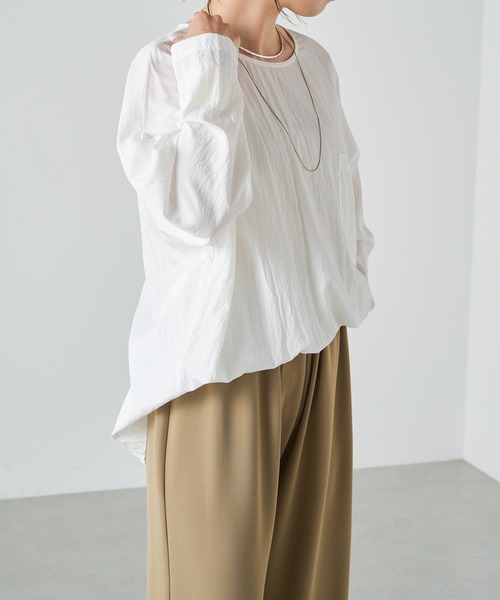 Omekashi（オメカシ）の「ビッグTブラウス（シャツ/ブラウス・レディース・ブラック/オフホワイト/ピンク・FREE）」の17枚目の写真