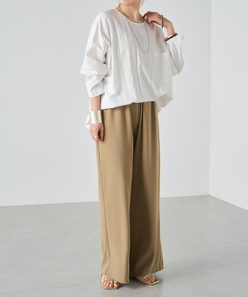 Omekashi（オメカシ）の「ビッグTブラウス（シャツ/ブラウス・レディース・ブラック/オフホワイト/ピンク・FREE）」の21枚目の写真