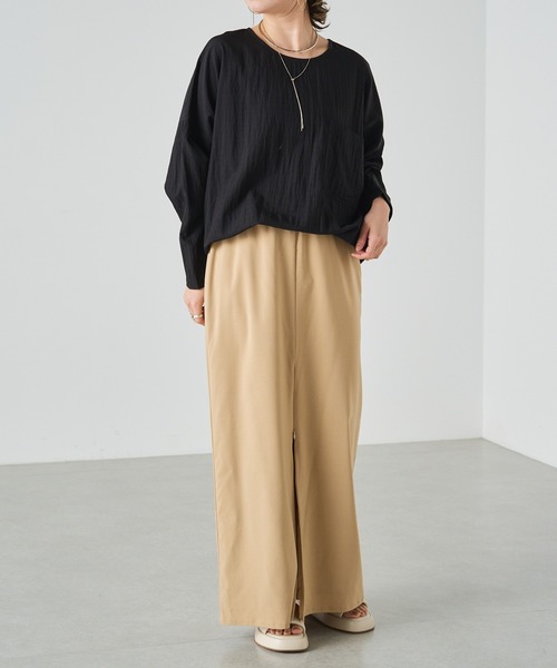 Omekashi（オメカシ）の「ビッグTブラウス（シャツ/ブラウス・レディース・ブラック/オフホワイト/ピンク・FREE）」の4枚目の写真