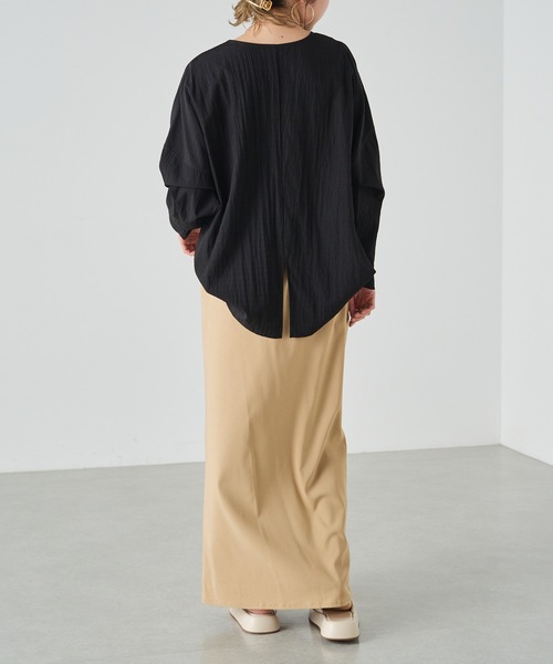 Omekashi（オメカシ）の「ビッグTブラウス（シャツ/ブラウス・レディース・ブラック/オフホワイト/ピンク・FREE）」の5枚目の写真