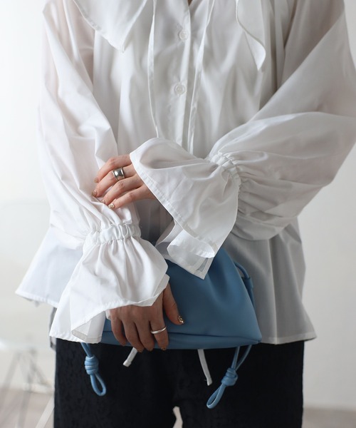 r.（アールドット）の「フリルブラウス（シャツ/ブラウス・レディース・ホワイト/ブルー/ブラック・FREE）」の22枚目の写真