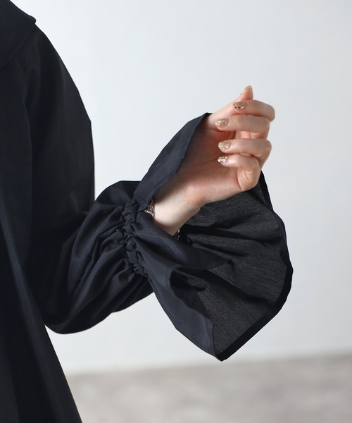 r.（アールドット）の「フリルブラウス（シャツ/ブラウス・レディース・ホワイト/ブルー/ブラック・FREE）」の7枚目の写真