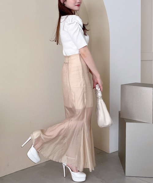 MIIA（ミーア）の「リボン付パワショルニット（ニット/セーター・レディース・オフホワイト/ホワイト系その他2/ブラック系その他/ブラック・FREE）」の13枚目の写真