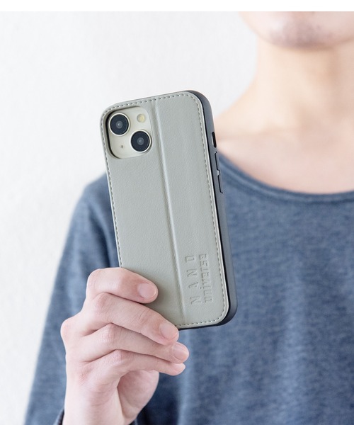 NANO universe（ナノユニバース）の「iPhone15 iPhone14 iPhone13 ナノユニバース [レザー調スタンドケース]（スマホケース/カバー・レディース・ブラック/ライトグレー/コーラルピンク/ブラウン・iPhone 15）」の11枚目の写真