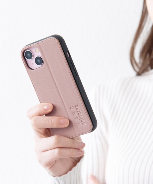 NANO universe（ナノユニバース）の「iPhone15 iPhone14 iPhone13 ナノユニバース [レザー調スタンドケース]（スマホケース/カバー・レディース・ブラック/ライトグレー/コーラルピンク/ブラウン・iPhone 15）」の10枚目の写真