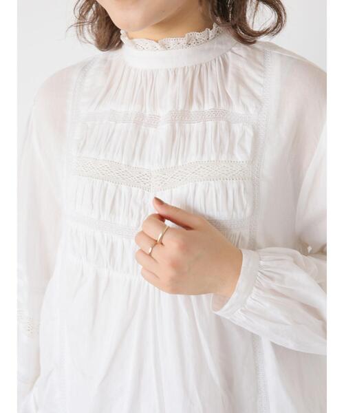 Samansa Mos2（サマンサ モスモス）の「【india crafts】ギャザーレースブラウス（シャツ/ブラウス・レディース・ブラック/オフホワイト/ラベンダー・F）」の17枚目の写真