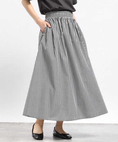 GLOBAL WORK Smile Seed Store(グローバルワーク スマイルシードストア)の「カロヤカボリュームスカート/977020(スカート・レディース・ベージュ/チャコール/ブラック/チェック・LARGE/MEDIUM/SMALL/X-LARGE)」の4枚目の写真