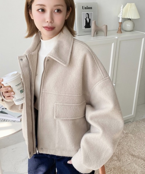 moment+（モーメントプラス）の「フェイクウールモッサ2WAYアレンジ