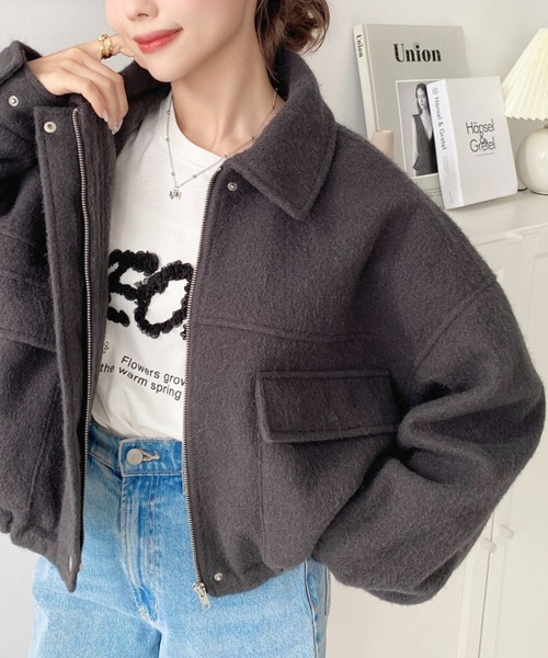 moment+（モーメントプラス）の「フェイクウールモッサ2WAYアレンジ