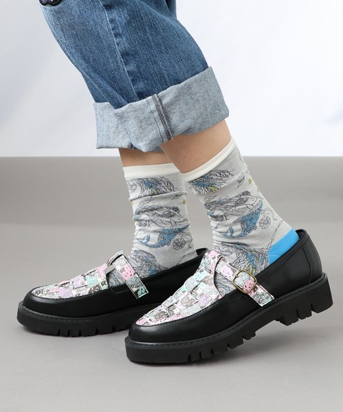 ScoLar（スカラー）の「88K18805：クラゲとクジラ柄ソックス（ソックス