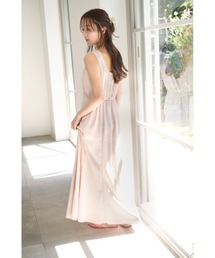 SNIDEL HOME × 新木優子】サテンリボンロングワンピース