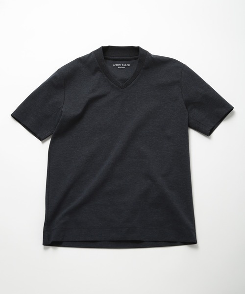 【ACTIVE TAILOR】COOL TOUCH シルケットスムースVネックT<接触冷感>(Tシャツ/カットソー)|MEN'S BIGI(メンズビギ) 【ACTIVE TAILOR】COOL TOUCH シルケットスムースVネックT<接触冷感>(Tシャツ/カットソー)|MEN'S BIGI(メンズビギ)