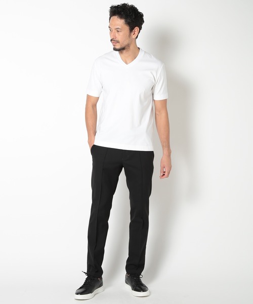 【ACTIVE TAILOR】COOL TOUCH シルケットスムースVネックT<接触冷感>(Tシャツ/カットソー)|MEN'S BIGI(メンズビギ) 【ACTIVE TAILOR】COOL TOUCH シルケットスムースVネックT<接触冷感>(Tシャツ/カットソー)|MEN'S BIGI(メンズビギ)
