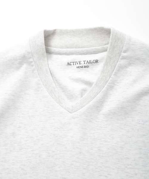 【ACTIVE TAILOR】COOL TOUCH シルケットスムースVネックT<接触冷感>(Tシャツ/カットソー)|MEN'S BIGI(メンズビギ) 【ACTIVE TAILOR】COOL TOUCH シルケットスムースVネックT<接触冷感>(Tシャツ/カットソー)|MEN'S BIGI(メンズビギ)