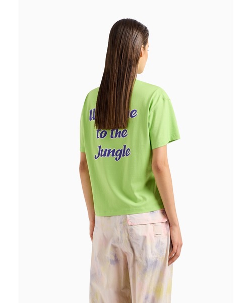 EMPORIO ARMANI(エンポリオアルマーニ)の「【エンポリオ アルマーニ】Emporio Armani Sustainability Values Capsule Collection Tシャツ オーガニックジャージー プリント(Tシャツ/カットソー・レディース・ライトグリーン・LARGE/MEDIUM/SMALL)」の3枚目の写真