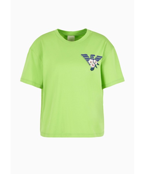 EMPORIO ARMANI(エンポリオアルマーニ)の「【エンポリオ アルマーニ】Emporio Armani Sustainability Values Capsule Collection Tシャツ オーガニックジャージー プリント(Tシャツ/カットソー・レディース・ライトグリーン・LARGE/MEDIUM/SMALL)」の5枚目の写真