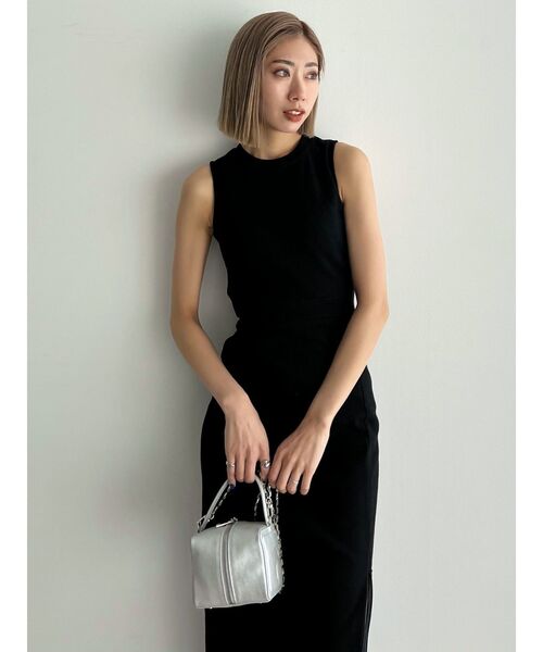 EMODA(エモダ)の「【WEB限定】バックオープンジャガードラインワンピース(ワンピース・レディース・グレー/ライトグレー/ブラック・FREE)」の9枚目の写真