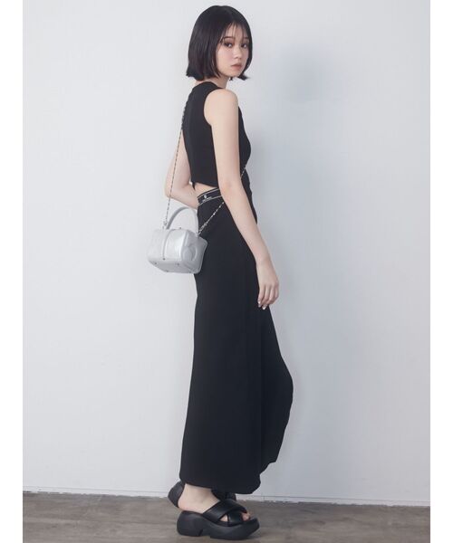 EMODA(エモダ)の「【WEB限定】バックオープンジャガードラインワンピース(ワンピース・レディース・グレー/ライトグレー/ブラック・FREE)」の20枚目の写真