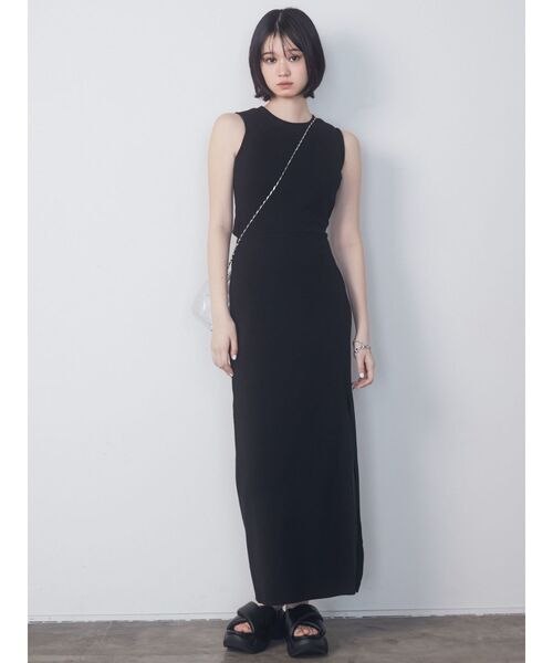 EMODA(エモダ)の「【WEB限定】バックオープンジャガードラインワンピース(ワンピース・レディース・グレー/ライトグレー/ブラック・FREE)」の21枚目の写真