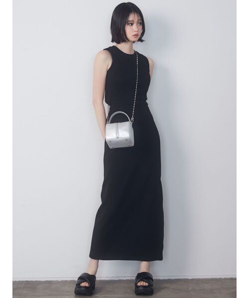 EMODA(エモダ)の「【WEB限定】バックオープンジャガードラインワンピース(ワンピース・レディース・グレー/ライトグレー/ブラック・FREE)」の22枚目の写真