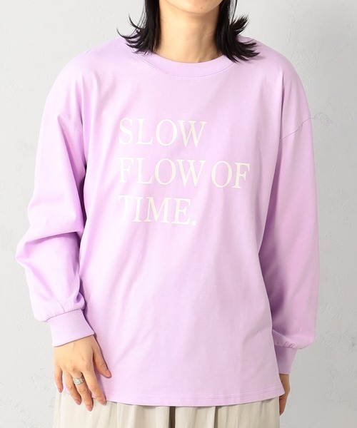 FOUND GOOD(ファウンドグッド)の「ナガモッTEE ロゴプリント長袖Tシャツ(Tシャツ/カットソー・レディース・ピンク系2/グレー系8/ホワイト系5/ホワイト系6・S/M/L)」の17枚目の写真