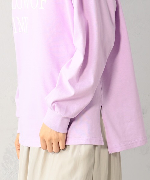 FOUND GOOD(ファウンドグッド)の「ナガモッTEE ロゴプリント長袖Tシャツ(Tシャツ/カットソー・レディース・ピンク系2/グレー系8/ホワイト系5/ホワイト系6・S/M/L)」の18枚目の写真