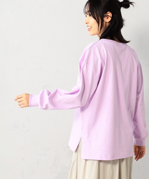 FOUND GOOD(ファウンドグッド)の「ナガモッTEE ロゴプリント長袖Tシャツ(Tシャツ/カットソー・レディース・ピンク系2/グレー系8/ホワイト系5/ホワイト系6・S/M/L)」の20枚目の写真