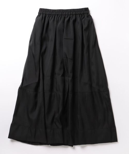 STYLEBLOCK(スタイルブロック)の「ワッシャーシアーギャザースカート(スカート・レディース・イエロー系その他/ブラック/グレー・M)」の4枚目の写真