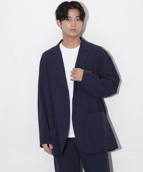 アーツアンドサイエンス　カラーレス　ジャケット　シワ加工　ラグランスリーブ　1 TRカラーレスジャケット