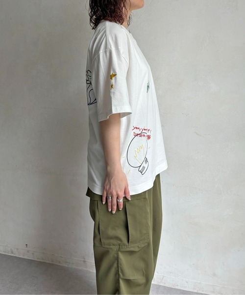 CPCM(シーピーシーエム)の「落書き柄T(Tシャツ/カットソー・メンズ・グレー/チャコールグレー/ホワイト/イエロー・MEDIUM/LARGE)」の6枚目の写真