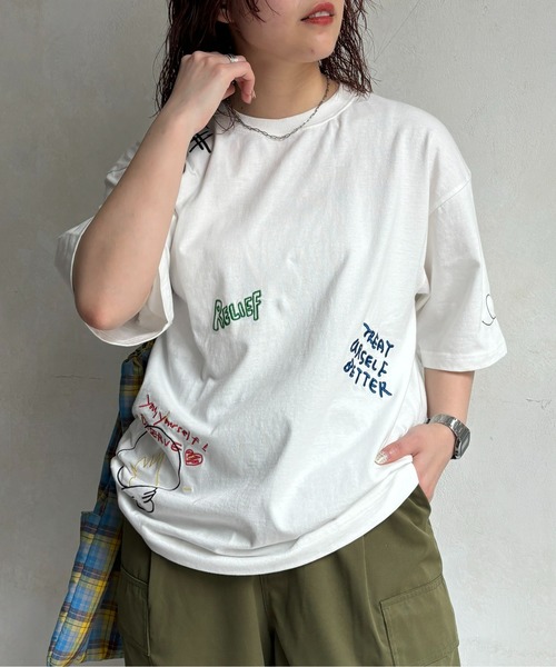 CPCM(シーピーシーエム)の「落書き柄T(Tシャツ/カットソー・メンズ・グレー/チャコールグレー/ホワイト/イエロー・MEDIUM/LARGE)」の9枚目の写真